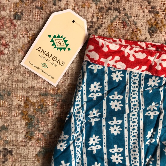 Ananda Design | Patchwork Flowy 100% Rayon Maxi Full Skirt Bohemian Festival - Picture 10 of 13